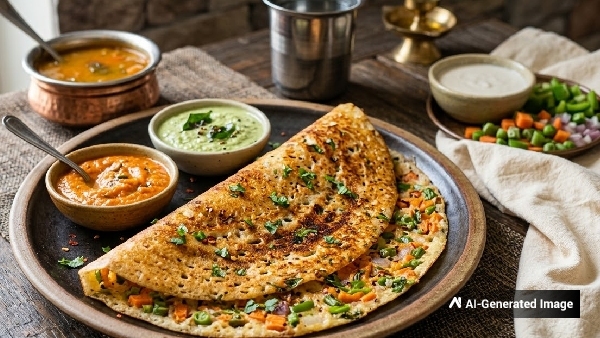 Crispy Tasty and Healthy Breakfast Raw Vegetable Dosa Recipe in Telugu