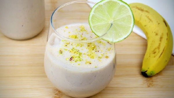 Instant Energy in a Glass Quick Easy Banana Lassi Recipe in Telugu