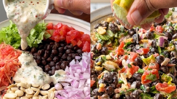 Lose Weight Without Losing Taste The Perfect Creamy Black Chana Salad Recipe in Telugu