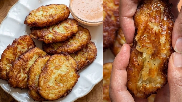 Crispy Cheesy Restaurant Style Garlic Parmesan Hash Browns at Home Recipe in Telugu