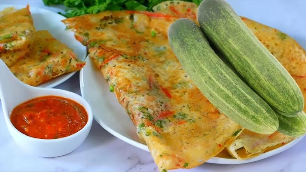 Tired of Regular Dosa Try This 10 Minute Healthy Kheera Dosa Weight Loss Breakfast Recipe in Telugu