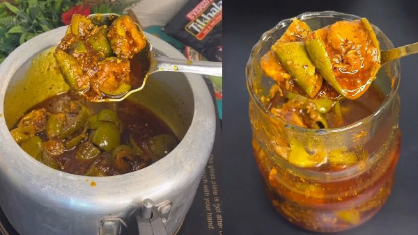 No Sun Drying Needed Quick Easy Pressure Cooker Mango Pickle Recipe Ready in Just 1 Whistle
