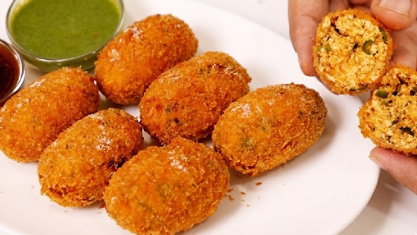 Restaurant Style Crsipy Paneer Cutlets at Home Quick Easy and High Protein Snack Recipe in Telugu