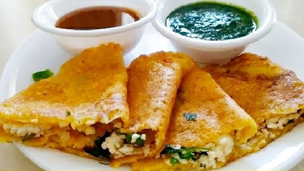 Bored of Regular Idli Dosa Try this Protein Packed Paneer Pesara Dosa Recipe in Telugu