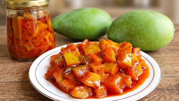 Summer Special Mouth Watering Sweet Mango Pickle Recipe in Telugu Perfect Side Dish for Roti Rice