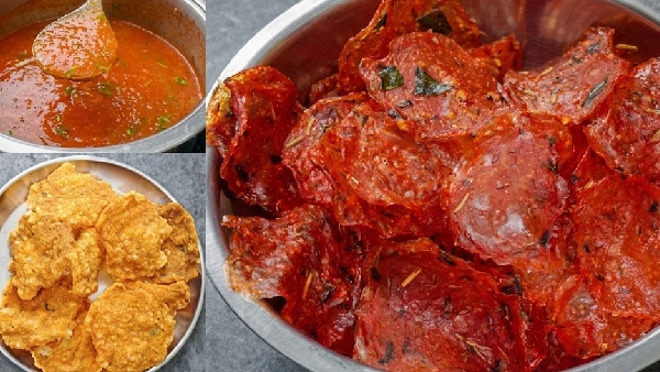 Summer Traditions How to Make Crispy Tomato Vadiyalu at Home Recipe in Telugu