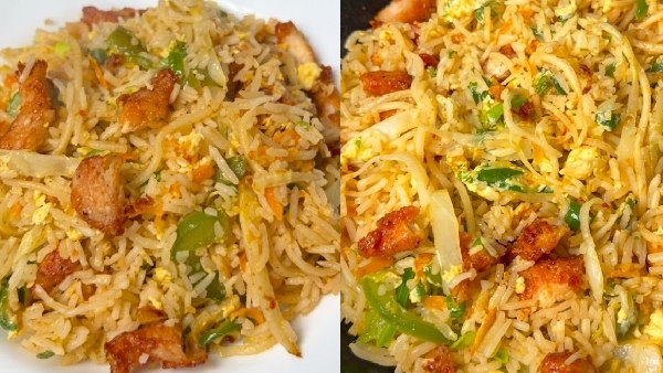 Weekend Special Make Restaurant-Style Triple Schezwan Chicken Fried Rice at Home Recipe in Telugu Weekend Special Make Restaurant-Style Triple Schezwan Chicken Fried Rice at Home Recipe in Telugu