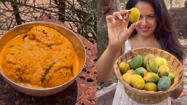 Sameera Reddy s Favorite Mango Coconut Curry Goa Special Ghotache Sasav Recipe in Telugu