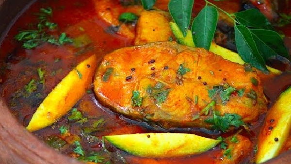 Weekend Special Easy Mouth Watering Raw Mango Fish Curry Recipe in Telugu