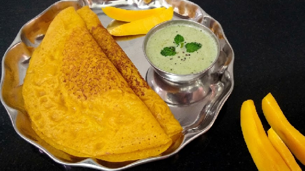 No Grinding No Fermentation Make Crispy Instant Mango Dosa in Just 10 Minutes Recipe in Telugu
