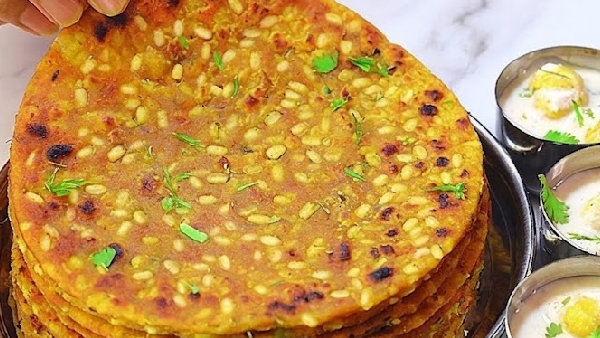 healthy Breakfast Combo For Weight Loss Moong Dal Paratha And Cucumebr Raita Recipe in Telugu