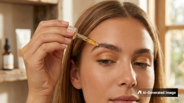 argan castor oil and aloe vera gel for thicker eyebrows naturally in telugu