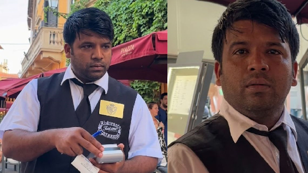 Instant Karma Arrogant Waiter Insults India Indian Women Make Him Beg for Forgiveness Video Viral Instant Karma Arrogant Waiter Insults India Indian Women Make Him Beg for Forgiveness Video Viral
