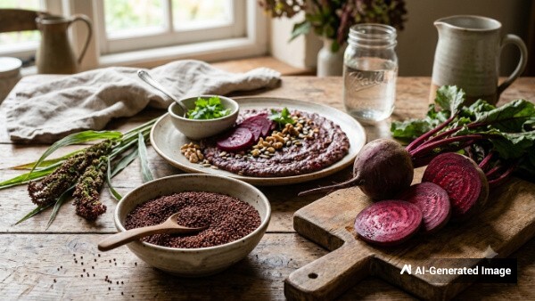 Ragi beetroot junnu for boosts hemoglobin improves energy and strengthen bones