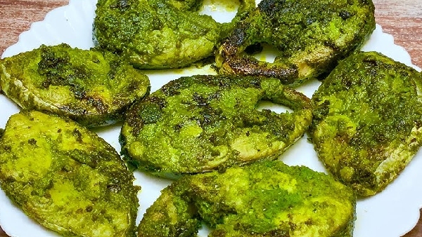 Green Masala King Fish Fry Recipe in Telugu How To Make Restaurant Style Green Masala Vanjaram Fry