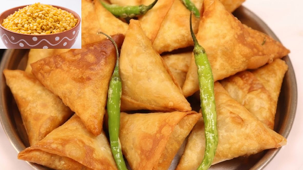 Moong Dal Samosa Recipe in Telugu Make High Protein Healthy Snack Moong dal Peas samosa at Home