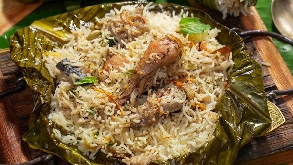 Steamed Chicken Dum Biryani Recipe in Telugu How to Make Potlam Chicken Biryani at Home