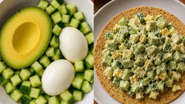 Egg Avocado Khakhra Chaat Recipe in Telugu Make 10 Minute High Protein Breakfast at home Egg Avocado Khakhra Chaat Recipe in Telugu Make 10 Minute High Protein Breakfast at home