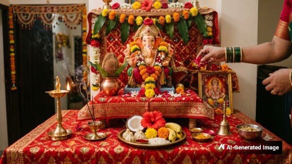 Hindu Tradition spiritual reasons behind red cloth used in pujas devotional events