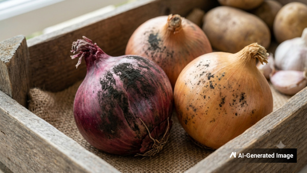 Black Molds on Onion is it safe to eat them know the health disadvantages