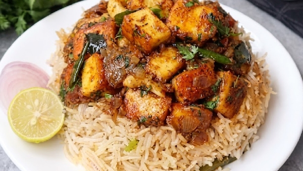 Sunday Special Restaurant Style Paneer Fry Piece Biryani Recipe at Home in Telugu