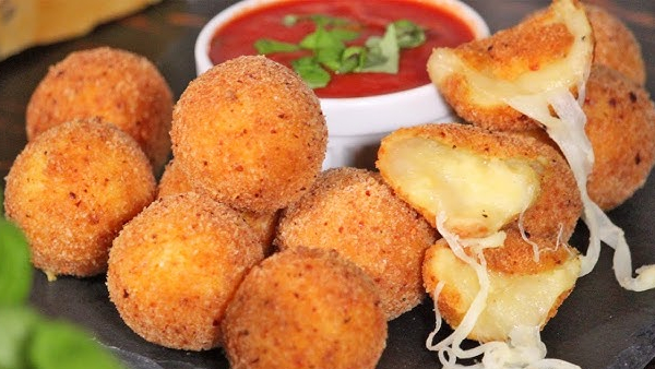 Crispy Outside Cheesy Inside Quick and Easy Potato Cheese Balls Recipe in Telugu Crispy Outside Cheesy Inside Quick and Easy Potato Cheese Balls Recipe in Telugu