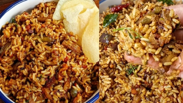 Delicious Brinjal Rice in Just 20 Minutes Perfect Lunch Box Recipe in Telugu Delicious Brinjal Rice in Just 20 Minutes Perfect Lunch Box Recipe in Telugu