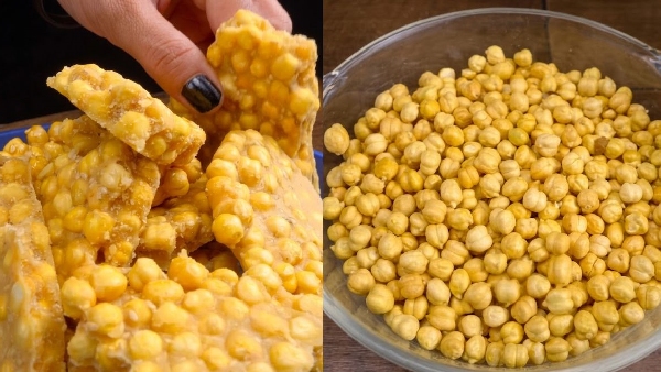 World s Healthiest Protein Chikki Crunchy Nutritious Roasted Chana Jaggery Chikki Recipe in Telugu World s Healthiest Protein Chikki Crunchy Nutritious Roasted Chana Jaggery Chikki Recipe in Telugu
