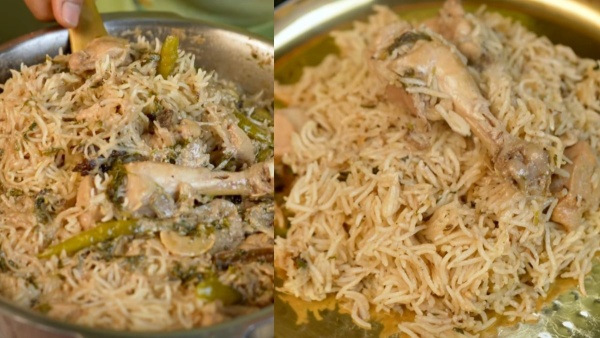 Coconut milk chicken pulao recipe process in telugu for weekend special Coconut milk chicken pulao recipe process in telugu for weekend special