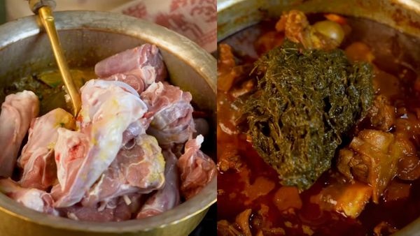 Sunday special Bone-strengthening Gongura mutton curry with marrow bones Sunday special Bone-strengthening Gongura mutton curry with marrow bones