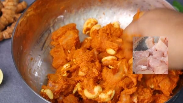 Crispy and soft Chicken kaju pakodi for evening snacks protein rich and healthy