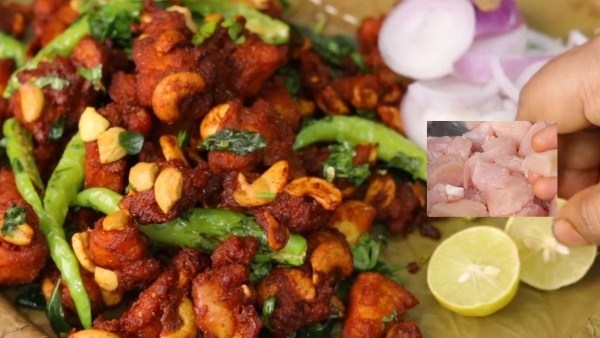 Crispy and soft Chicken kaju pakodi for evening snacks protein rich and healthy