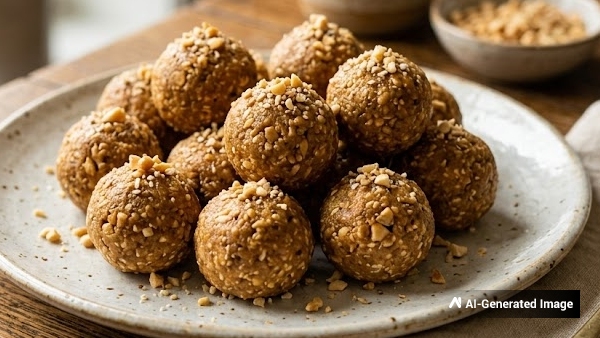 10 Minute Protein Snack Recipe How To Make Delicious Peanut Butter Laddus for Fitness Freaks 10 Minute Protein Snack Recipe How To Make Delicious Peanut Butter Laddus for Fitness Freaks