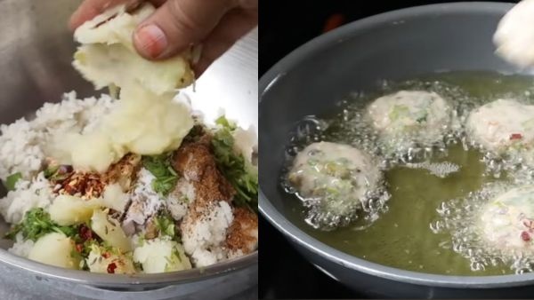 Healthy breakfast and snack recipe atukula vada with potato flavor Healthy breakfast and snack recipe atukula vada with potato flavor