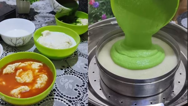 Independence day special breakfast recipe tiranga cake or dhokla in idli steamer