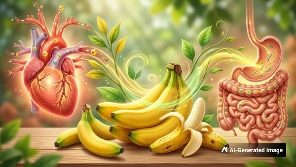 Bananas protect heart health and maintain digestive health Bananas protect heart health and maintain digestive health