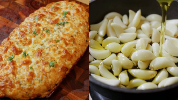 Extra Cheesy Garlic Bread Recipe in Telugu Best Starter and Tea Time snack Extra Cheesy Garlic Bread Recipe in Telugu Best Starter and Tea Time snack