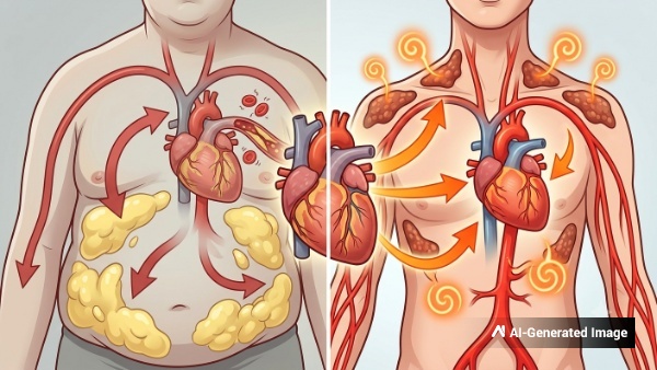 The risk of heart disease can be assessed based on the color of body fat The risk of heart disease can be assessed based on the color of body fat