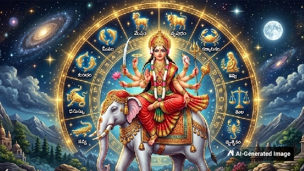 Sharad Navratri 2026 Goddess Durga Arriving on an Elephant Massive Wealth for These 3 Zodiac Signs