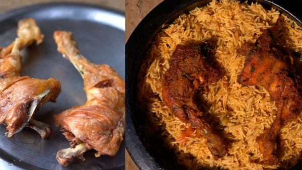 Sunday special chicken joint kushka with basmati rice for bone strength