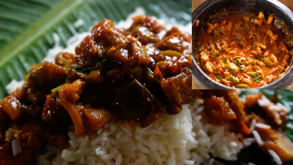Andhra village style Pappu royyalu vankaya kura recipe in telugu