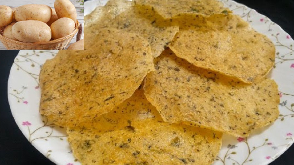 Crispy Aloo Papad Recipe in Telugu How to Make Perfect Potato Papads at Home