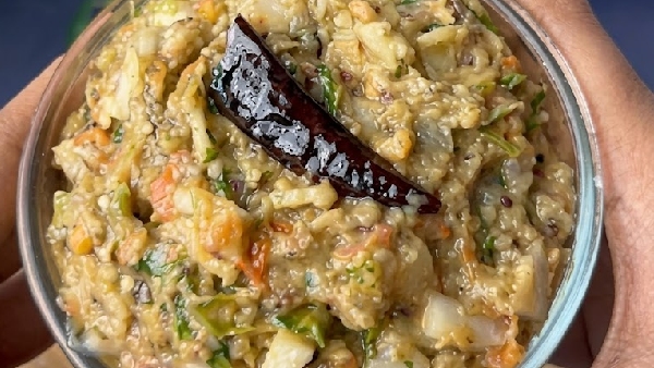 Quick Tasty and Healthy Vankaya Dosakaya Roti Pachadi Recipe in Telugu Quick Tasty and Healthy Vankaya Dosakaya Roti Pachadi Recipe in Telugu