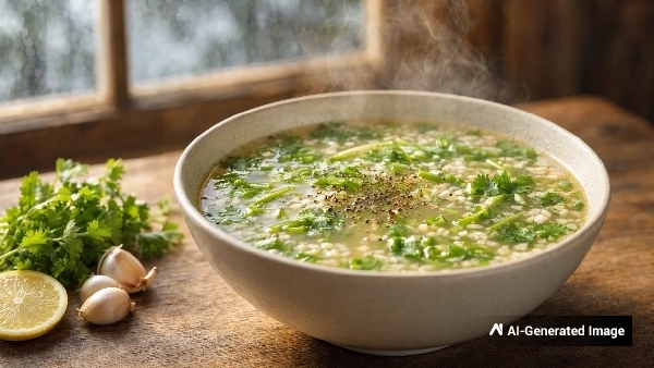 Garlic Coriander Soup Recipe Make this Healthy and Comforting Soup in Just 5 Minutes Garlic Coriander Soup Recipe Make this Healthy and Comforting Soup in Just 5 Minutes