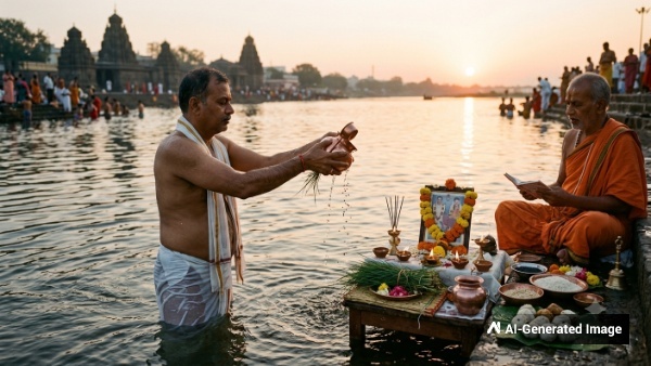 Details date and auspicious time for offering Tarpanam on Mahalaya Amavasya