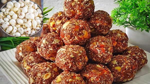 Quick Easy Makhana Laddu Recipe in Telugu Healthy Instant Energy Sweet for Navratri Fasting Quick Easy Makhana Laddu Recipe in Telugu Healthy Instant Energy Sweet for Navratri Fasting