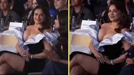 Madhuri Dixit Revealing Deep Neckline Black Gown Look Is Troll, Fake or Real | Fact Check