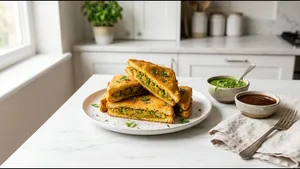 Snacks Bread Pakora 5 Minute Recipe 011