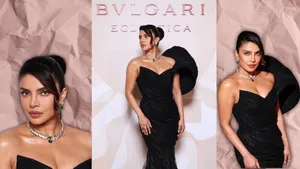 Black Bold And Brilliant Priyanka Chopra Shines At Bvlgari Milan Showcase