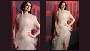 Anne Hathaway Wears Floating Sheer Lever Couture Gown Bulgari Serpenti Jewellery Worth Over 1 Crore